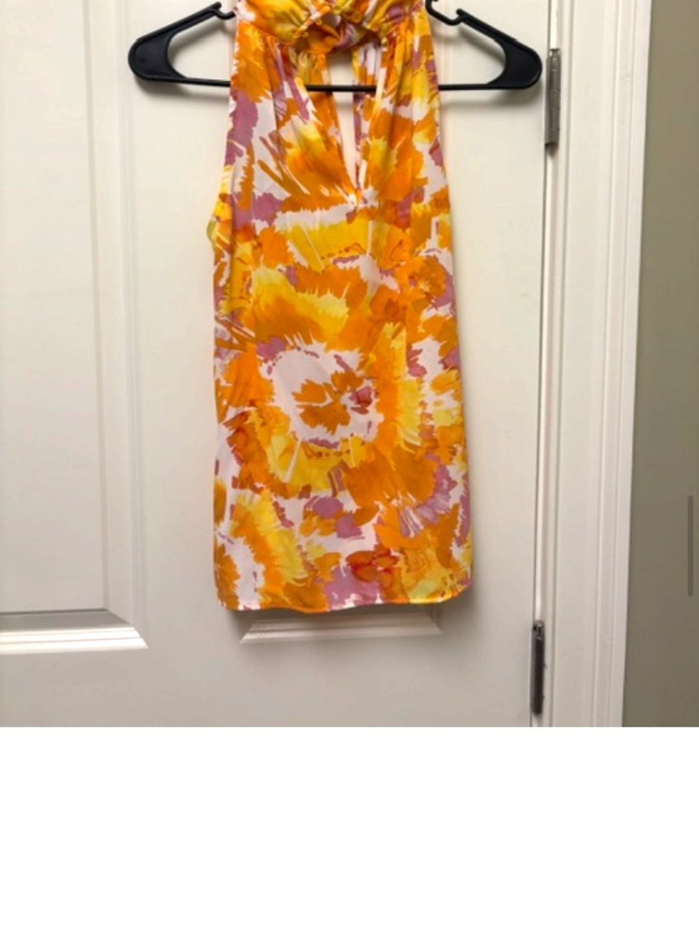 DR2 Sleeveless Floral Top in Yellow, Orange & Pink